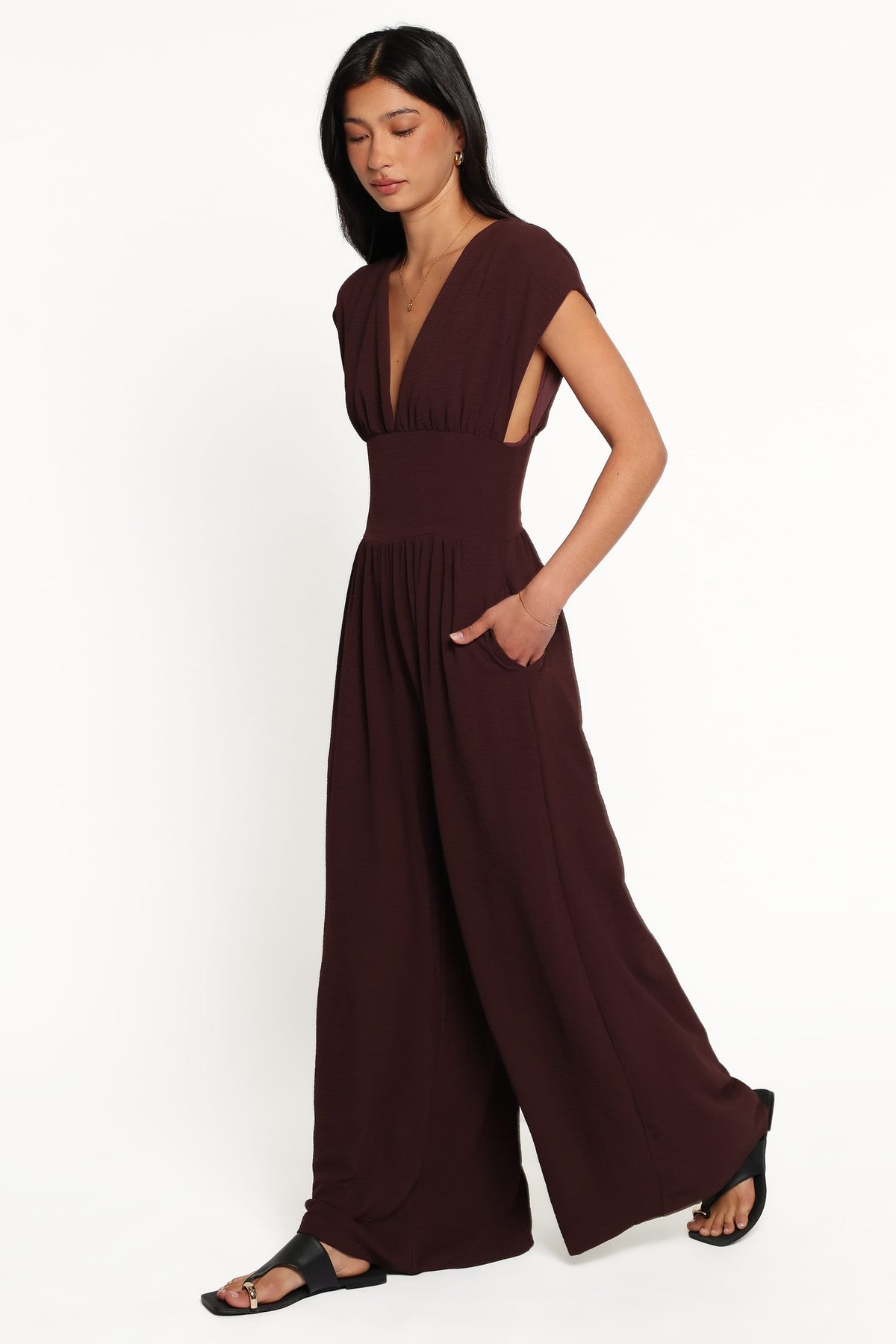 Elsie Jumpsuit - Chocolate Brown