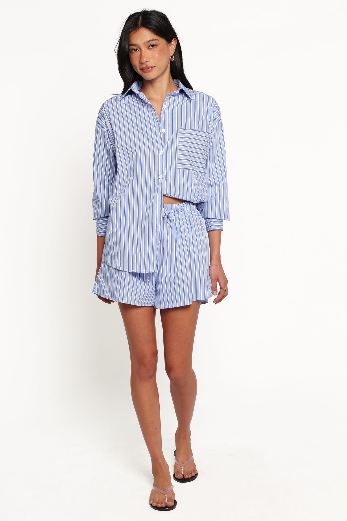 Ashlyn Short Set - Blue Stripe