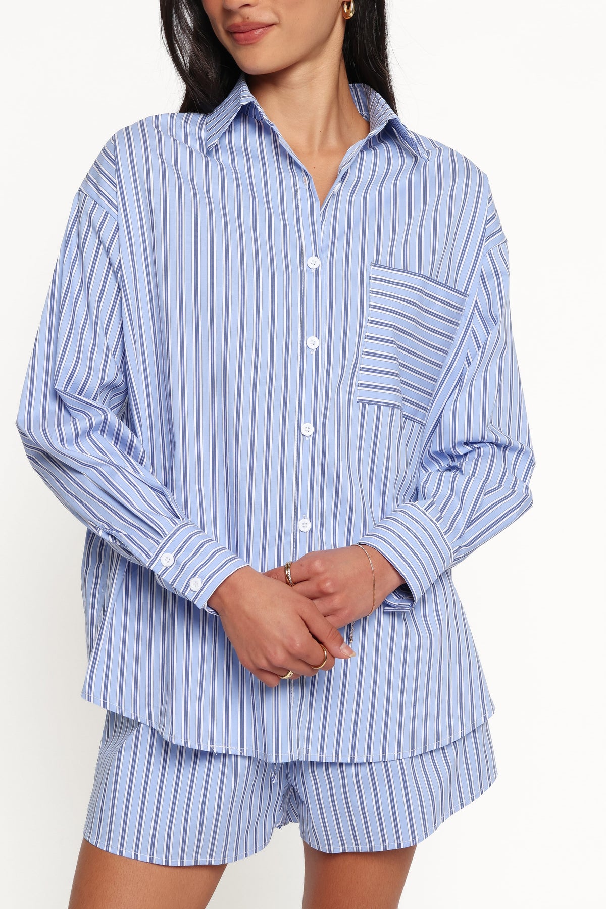 Ashlyn Short Set - Blue Stripe