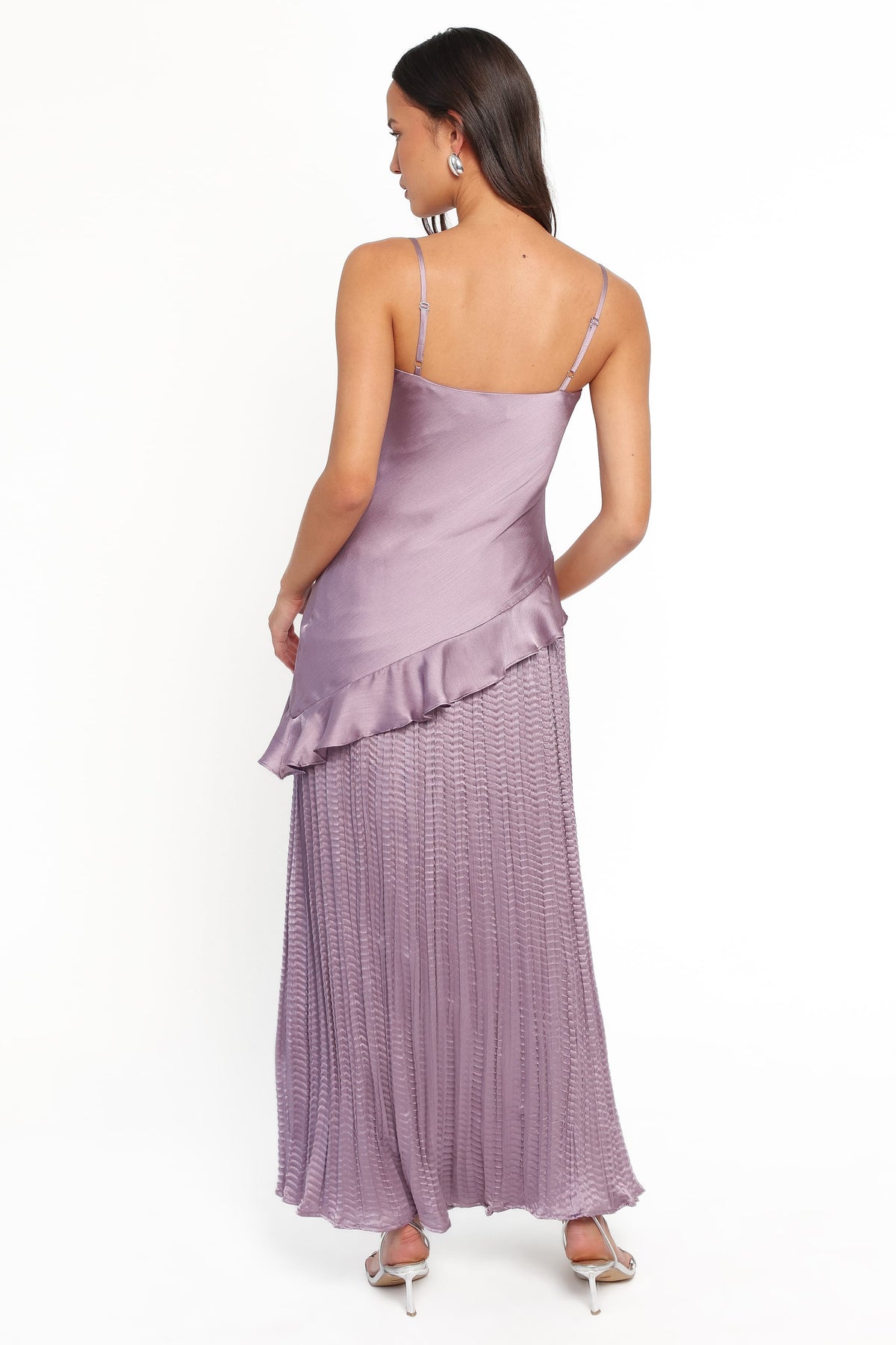 Delvine Asymmetrical Skirt Set - Lilac