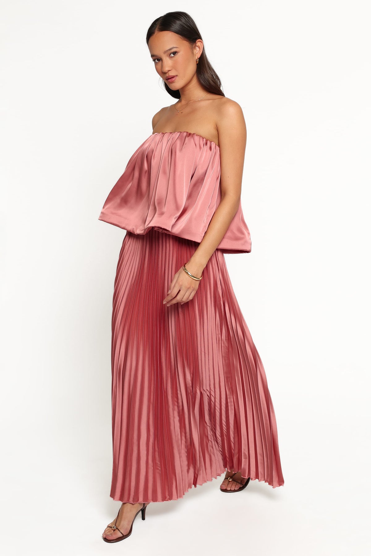 Dorado Pleated Skirt Set - Dusty Rose