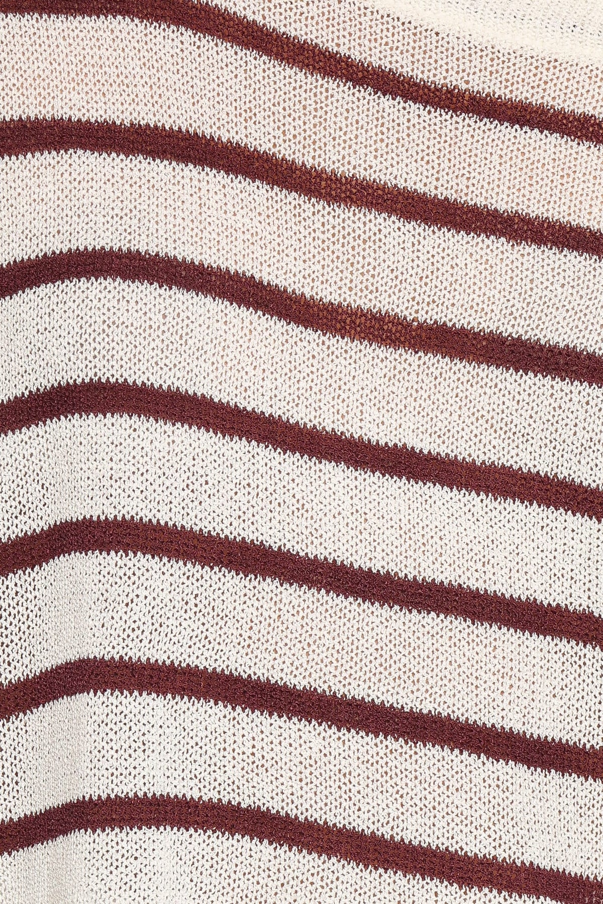 Janie Knitted Short Set - White Plum Stripe
