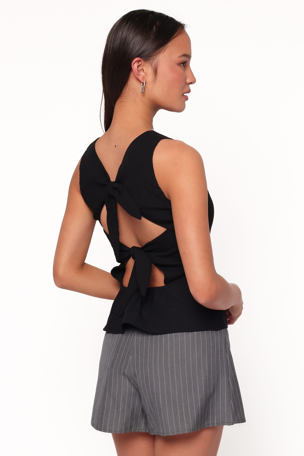 Brynn Tie Back Top - Black