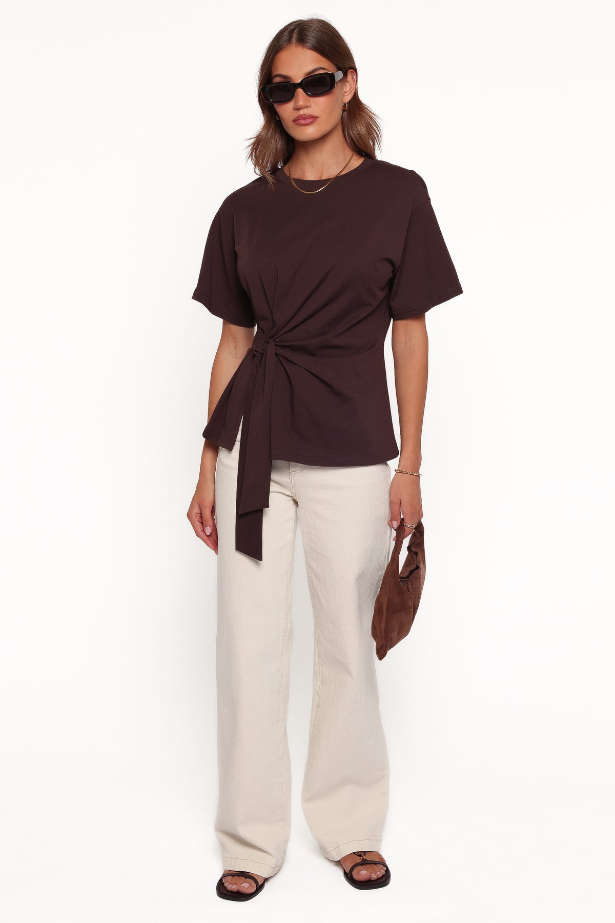 Devina Knot Tee - Brown