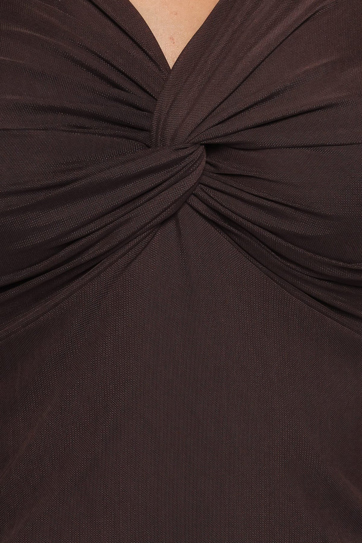 Ellera Mesh Top - Brown