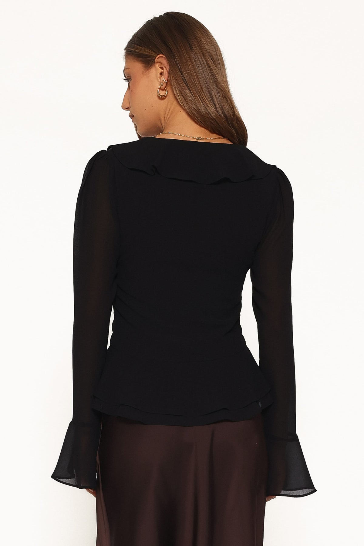 Vilma Ruffle Top - Black
