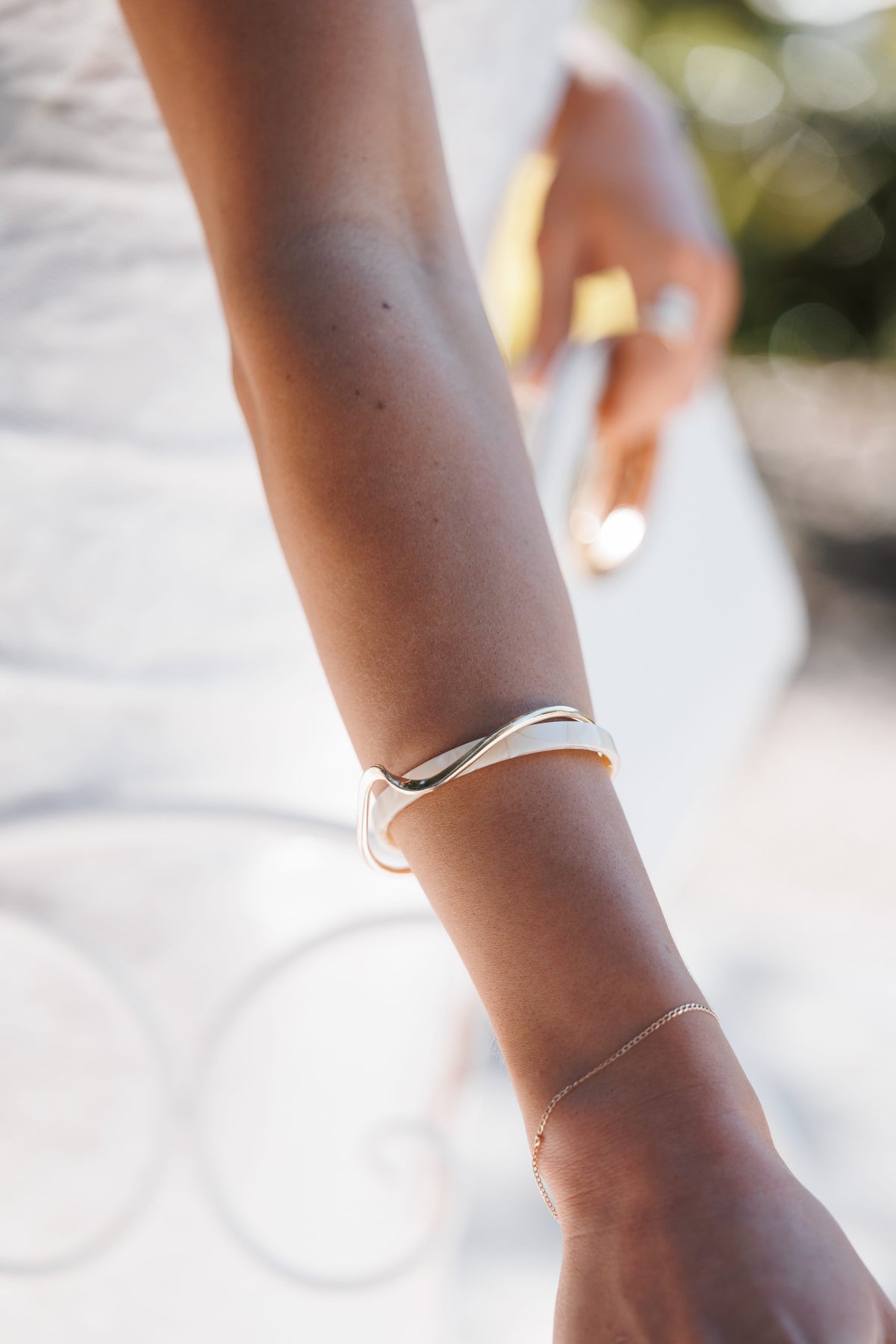 Cynthia Bracelet - Gold Pearl