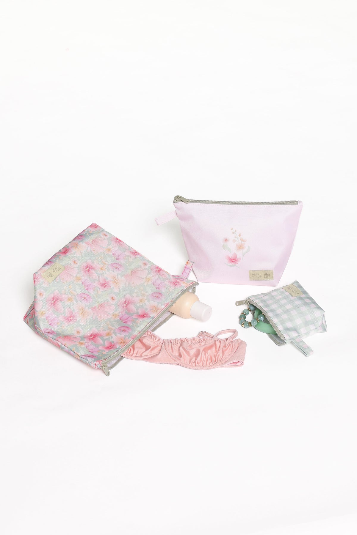 Handy Pouch Trio - Sage Wildflowers