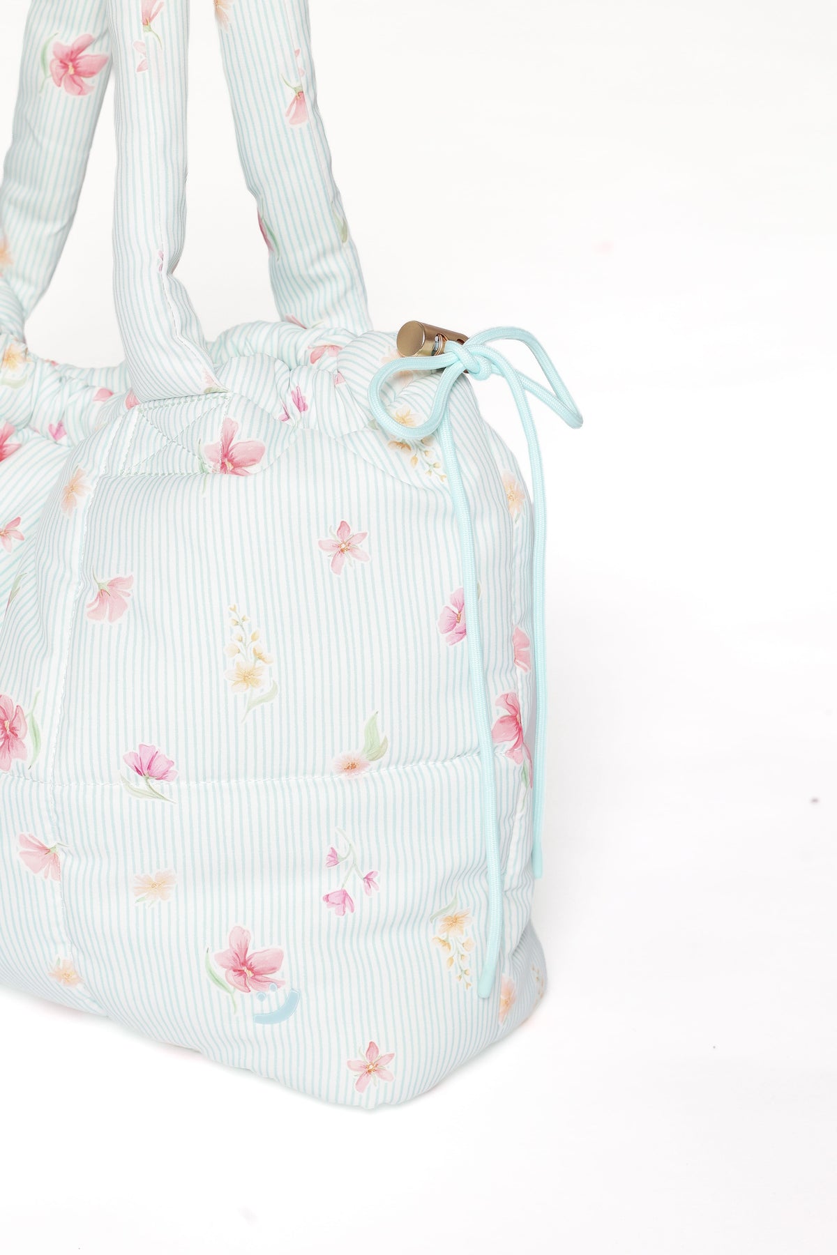 Marshmallow Midi Tote - Blue Garden Stripe