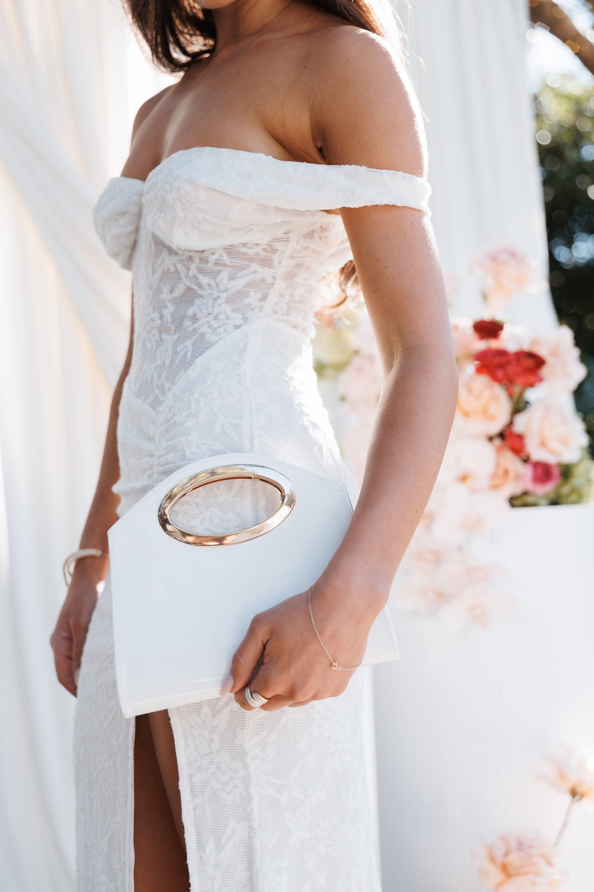 Narelle Clutch - White