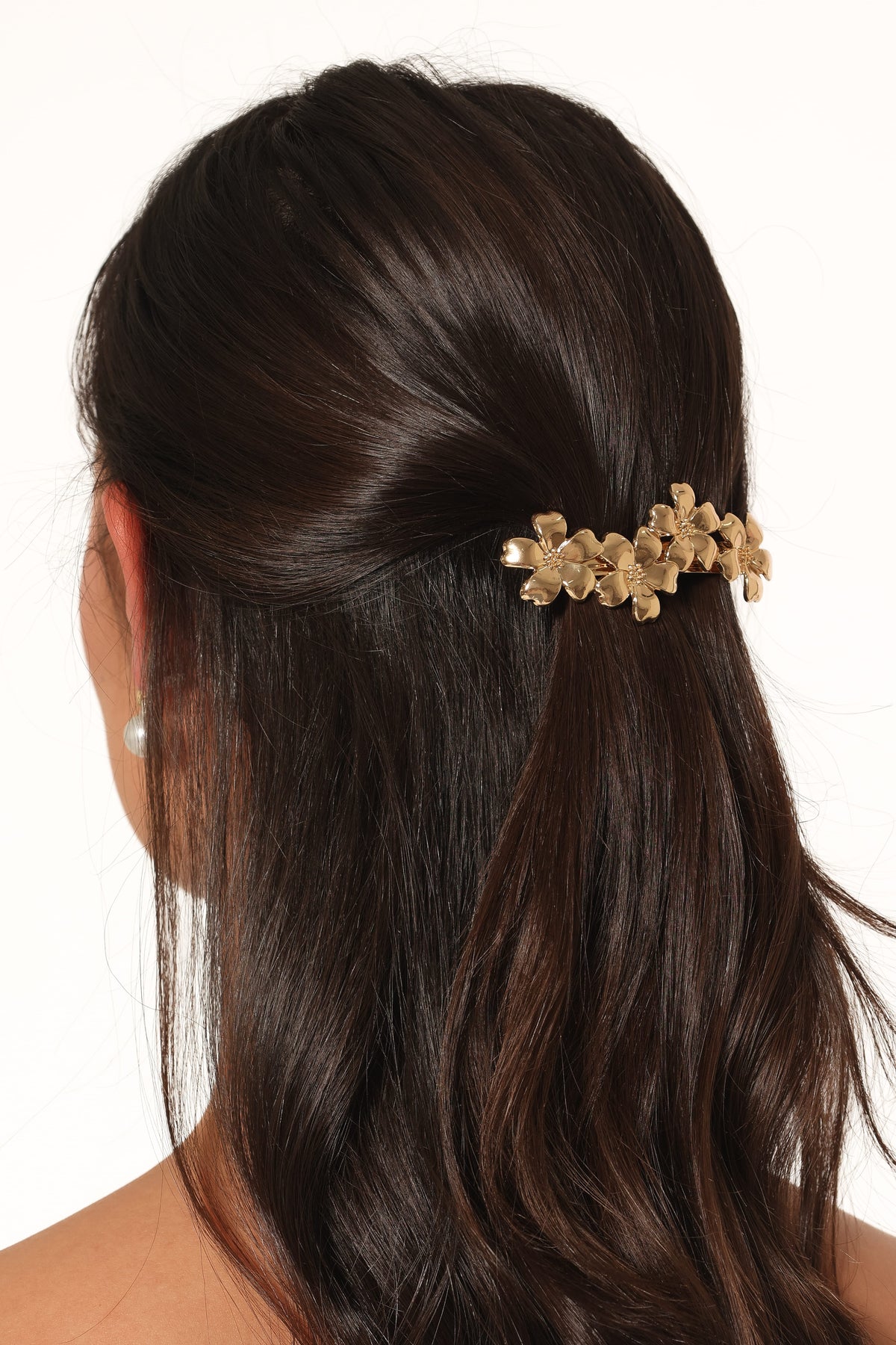 Primrose Floral Hair Clip - Gold