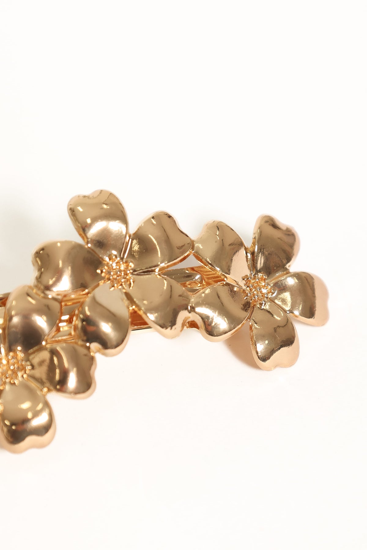 Primrose Floral Hair Clip - Gold