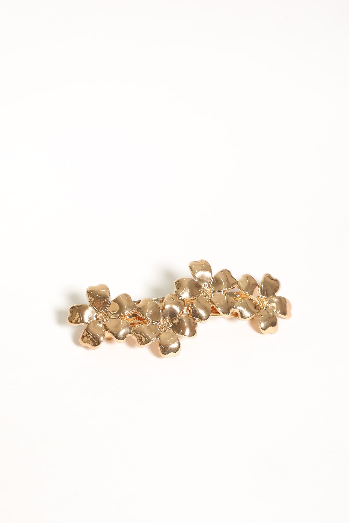 Primrose Floral Hair Clip - Gold