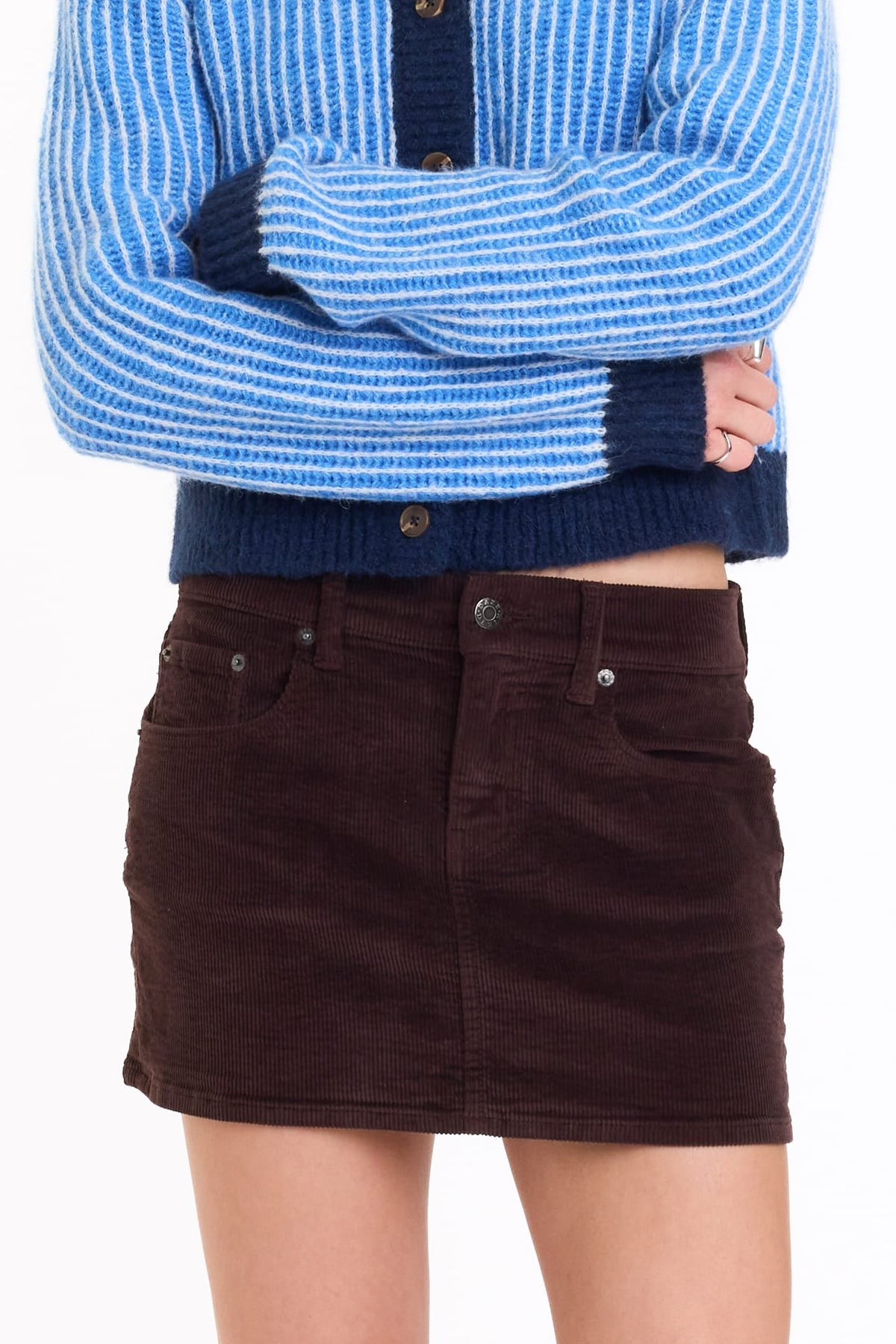 Daze Fever Micro Mini Skirt - Chocolate
