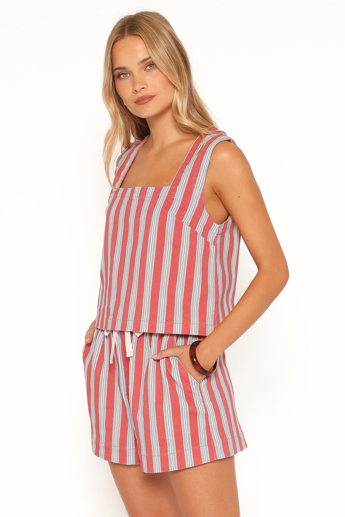 Marinda Short - Red Stripe