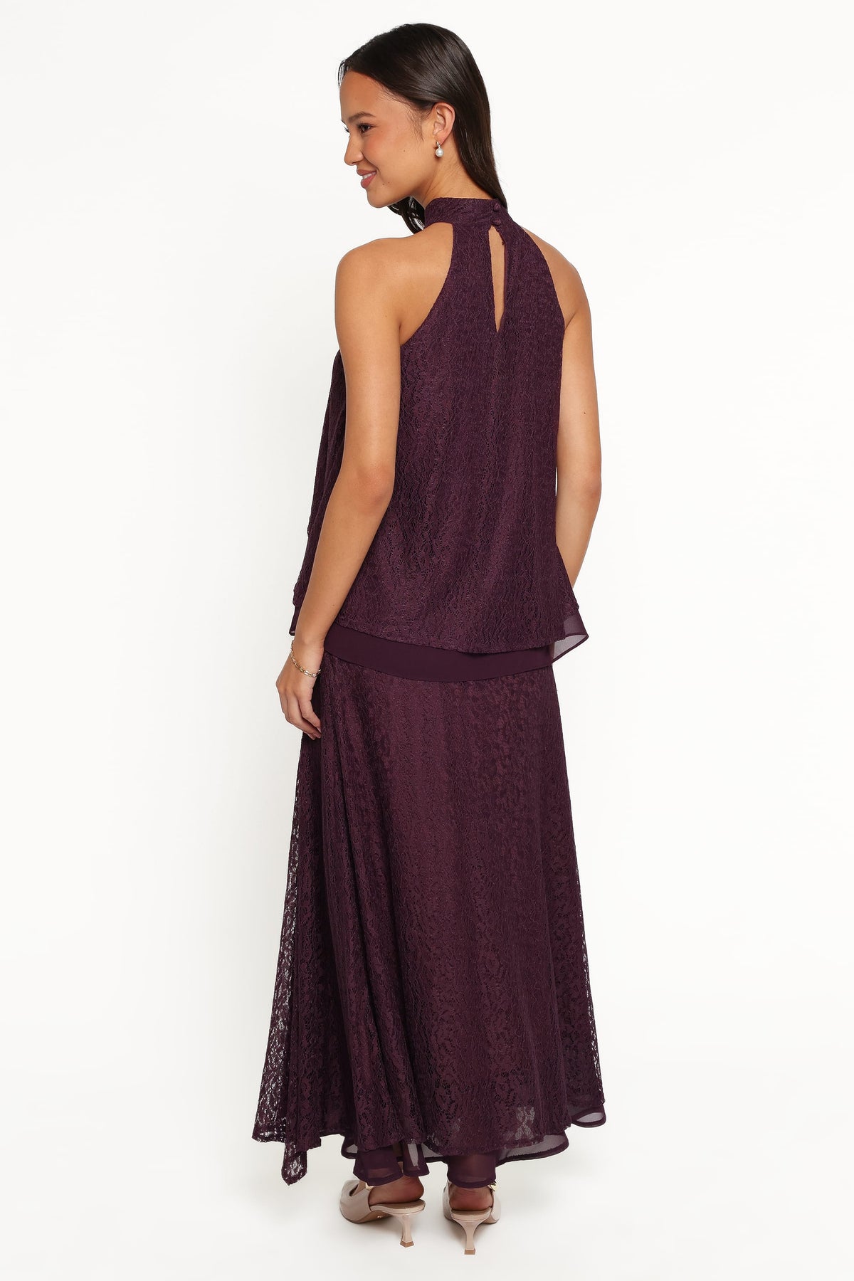 Tracy Maxi Skirt - Plum Lace