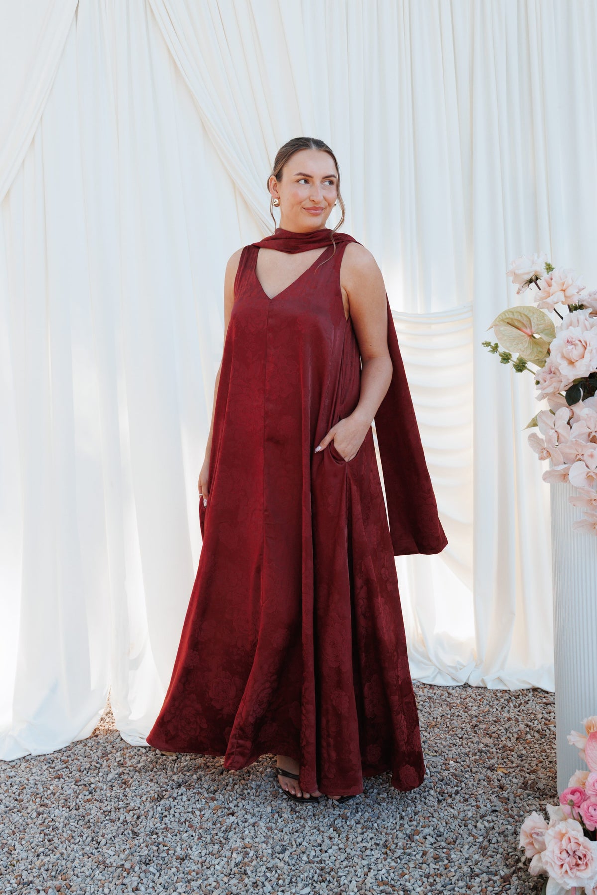 Aeryn Maxi Dress - Burgundy