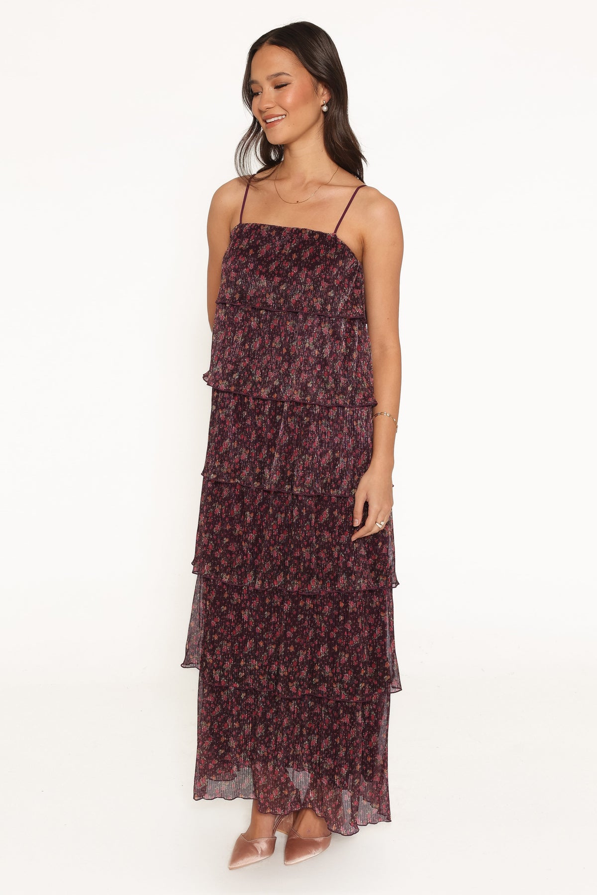 Alinae Maxi Dress - Purple Floral