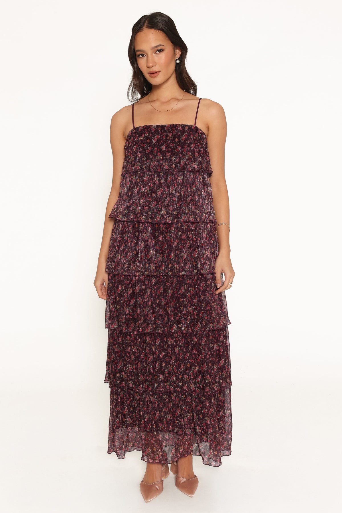 Alinae Maxi Dress - Purple Floral