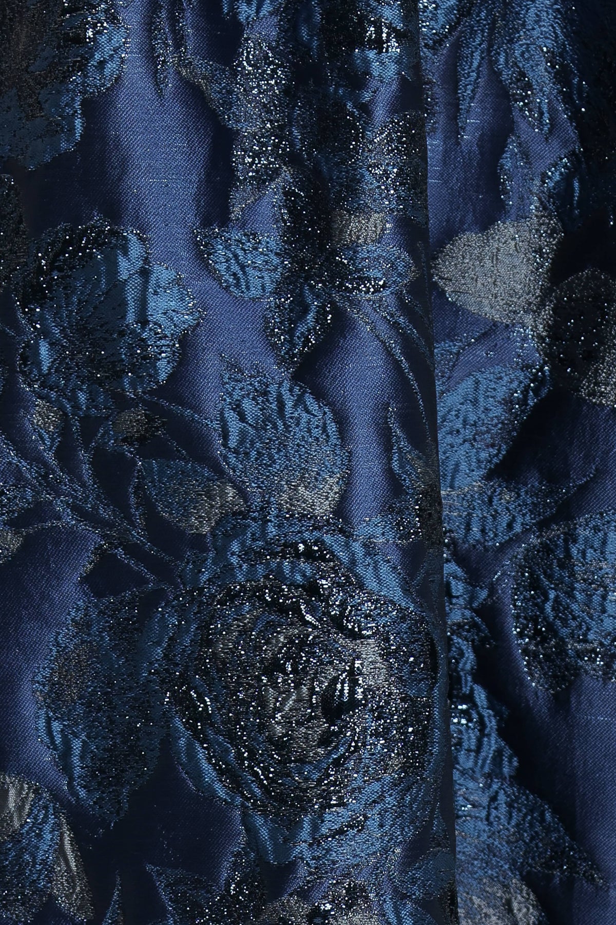 Betina Bow Front Maxi Dress - Blue Brocade