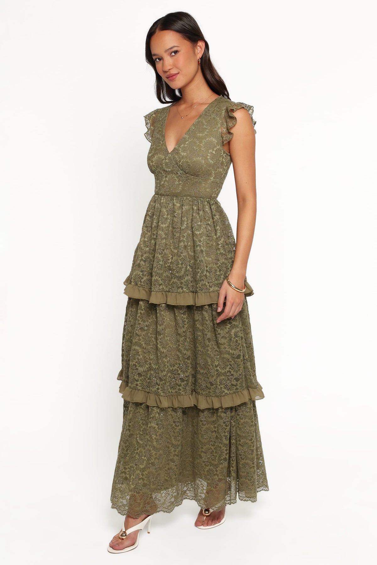 Cataleya Maxi Dress - Olive Lace