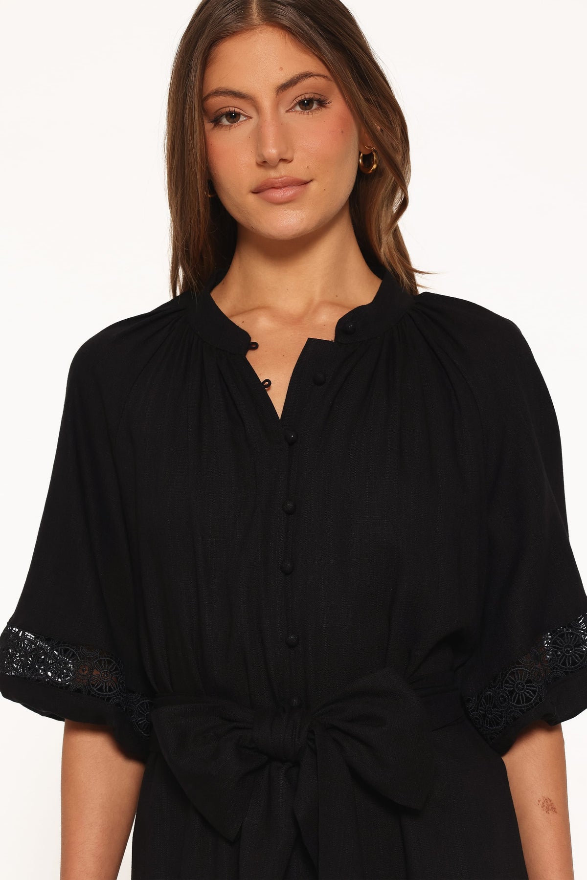 Decosta Long Sleeve Maxi Dress - Black