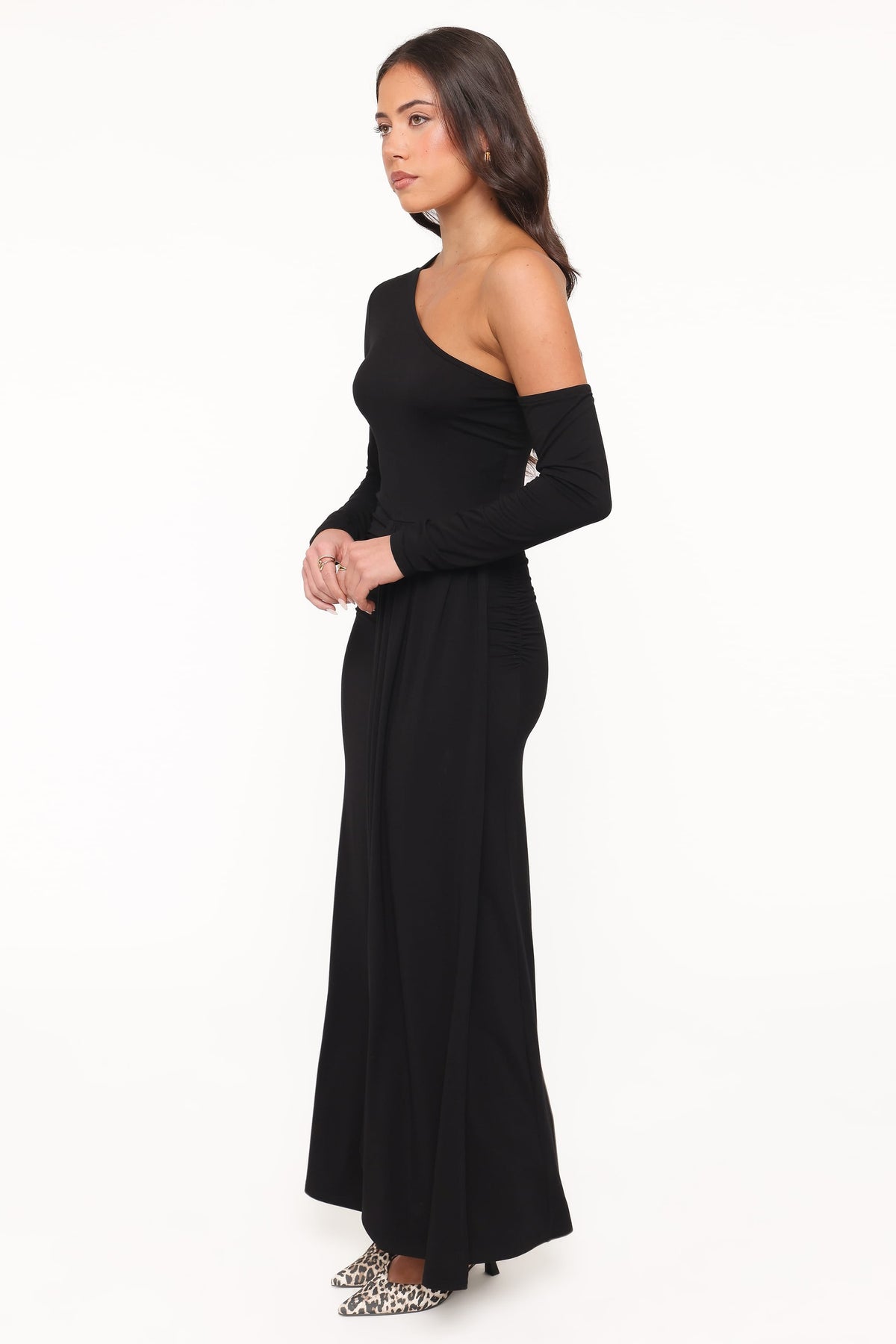 Dionne Off Shoulder Maxi Dress - Black