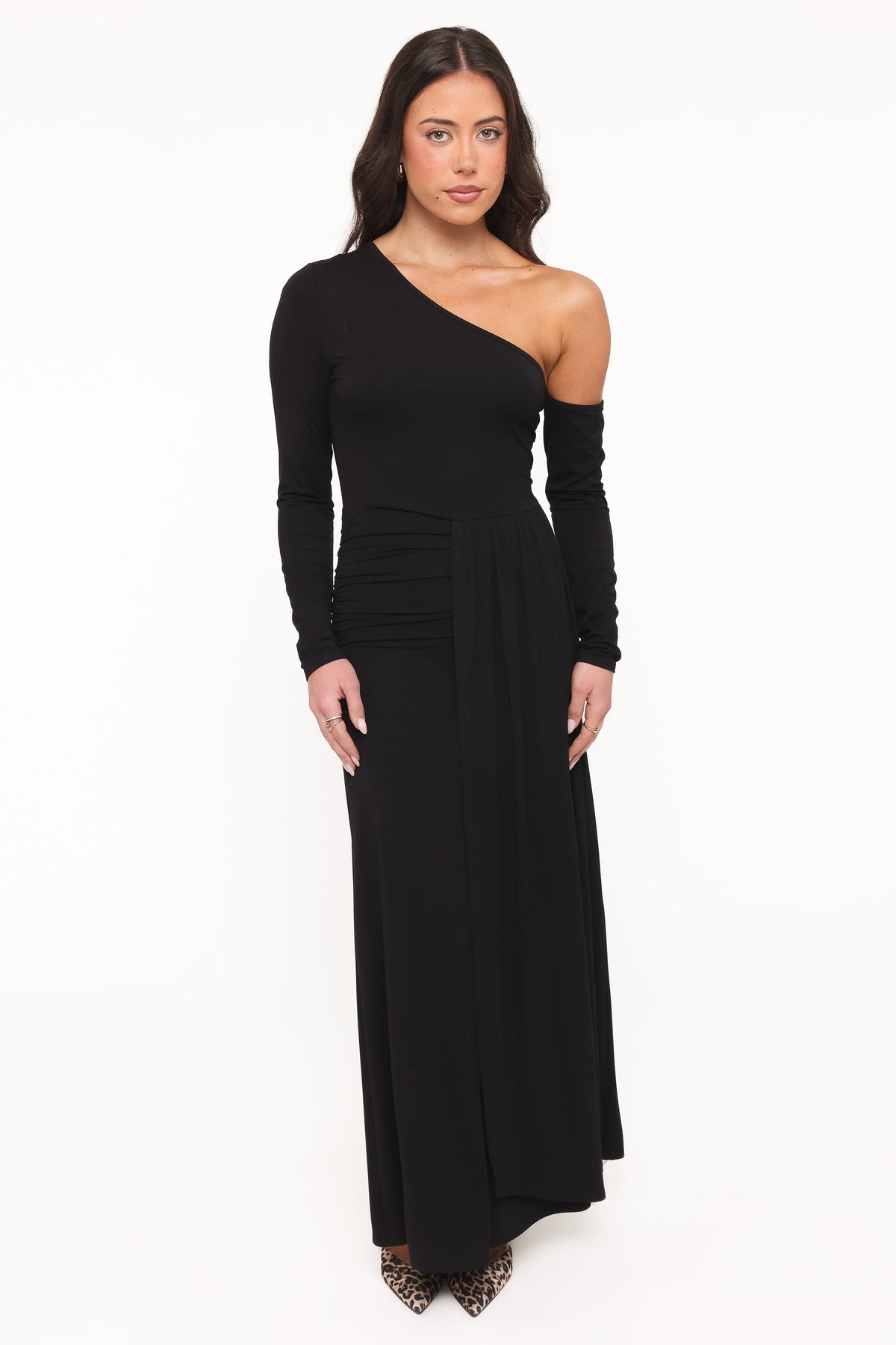 Dionne Off Shoulder Maxi Dress - Black