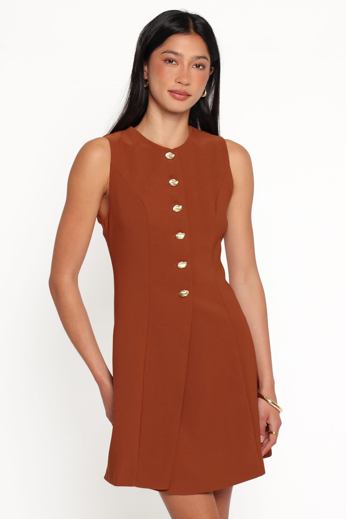 Hanson Mini Dress - Chocolate Brown