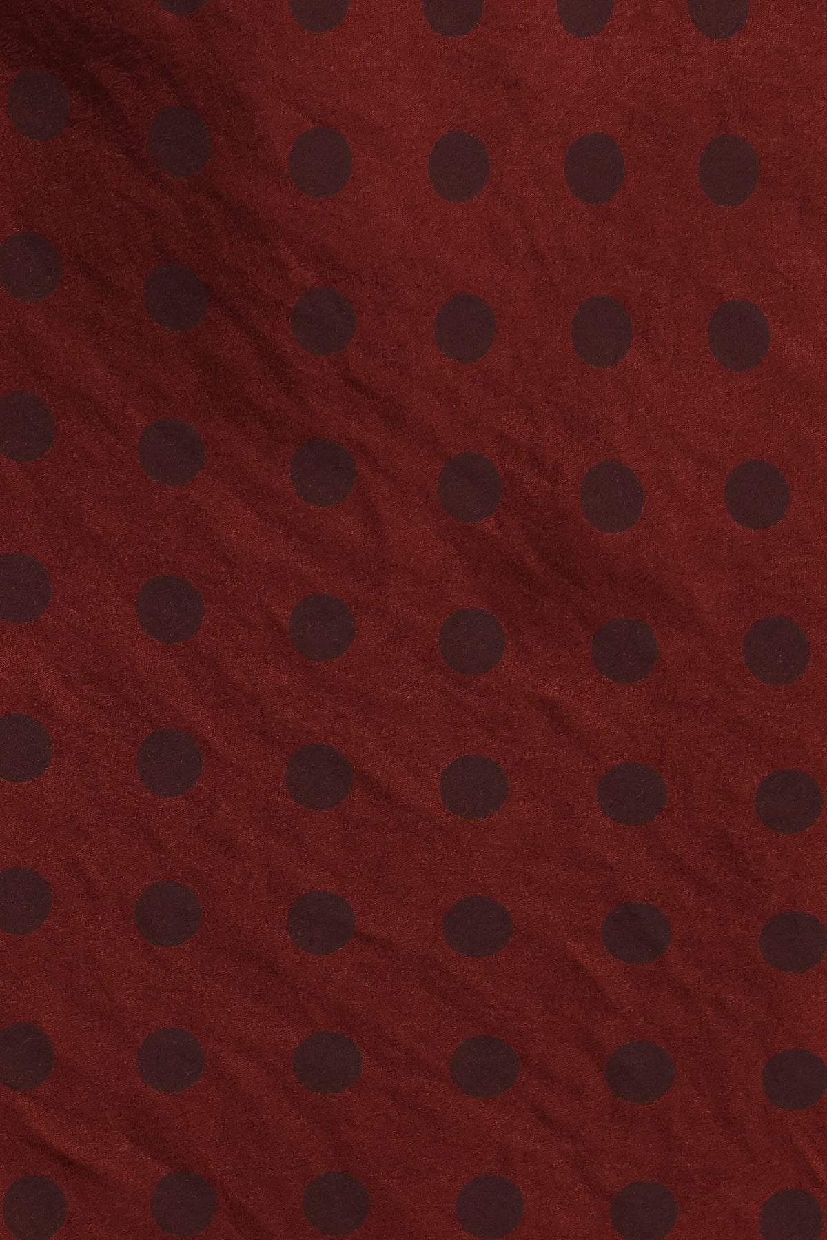 Idalee Long Sleeve Mini Dress - Brown/Maroon Polka Dot