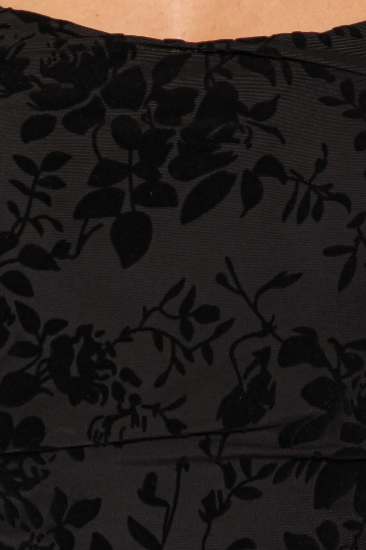 Izzie Midi Dress - Black Velvet Floral