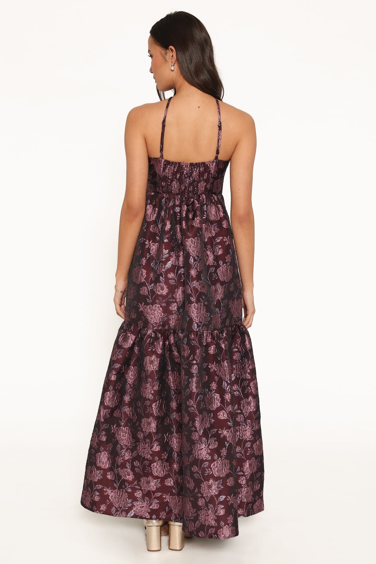 Jasminda Maxi Dress - Plum Brocade