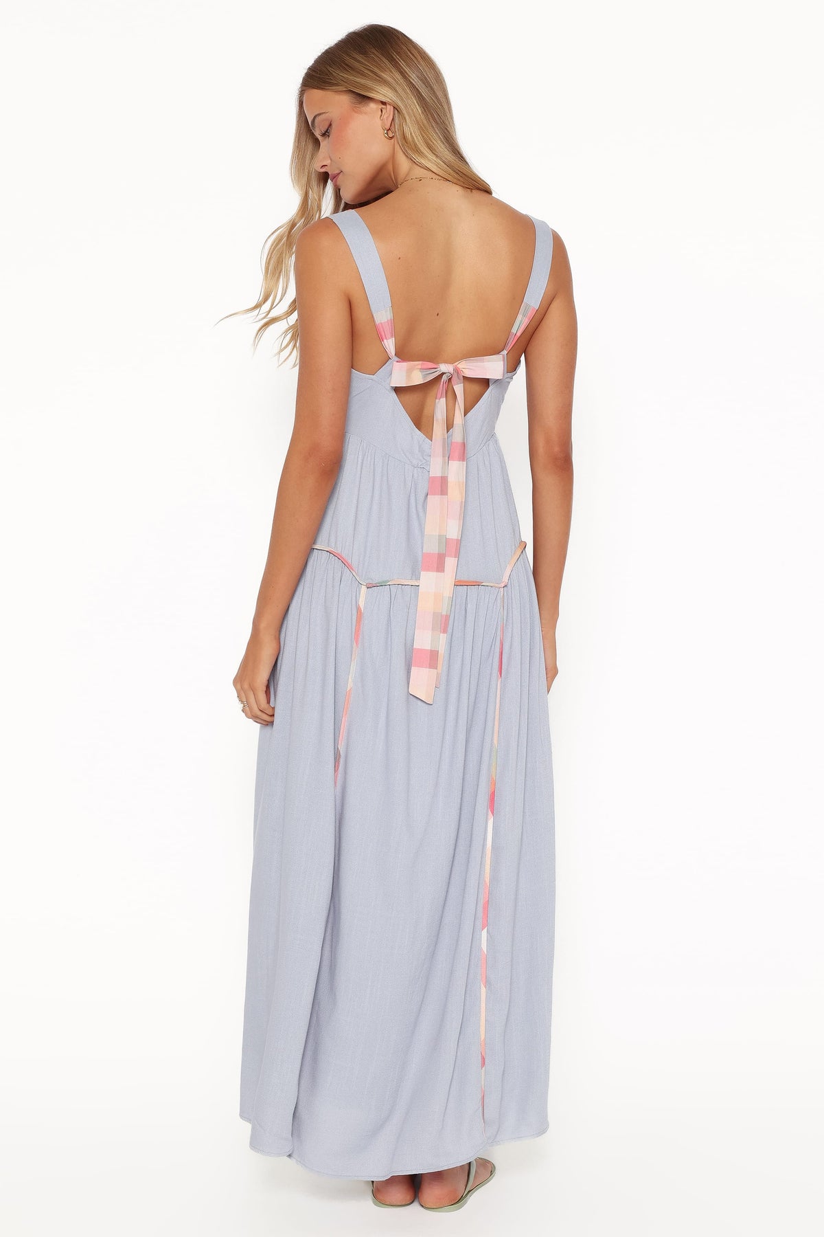 Kyla Maxi Dress - Light Blue Linen