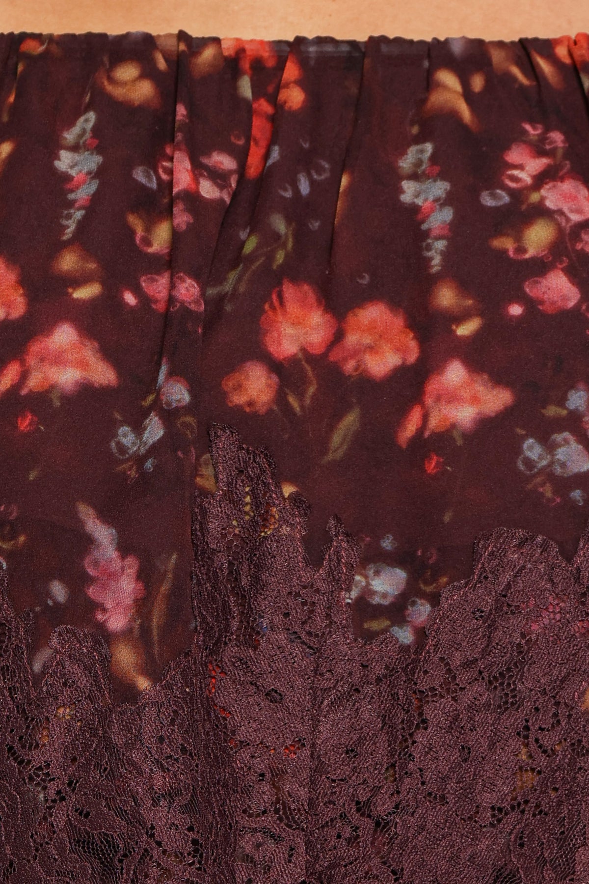 Lunella Maxi Dress - Plum Blurred Floral