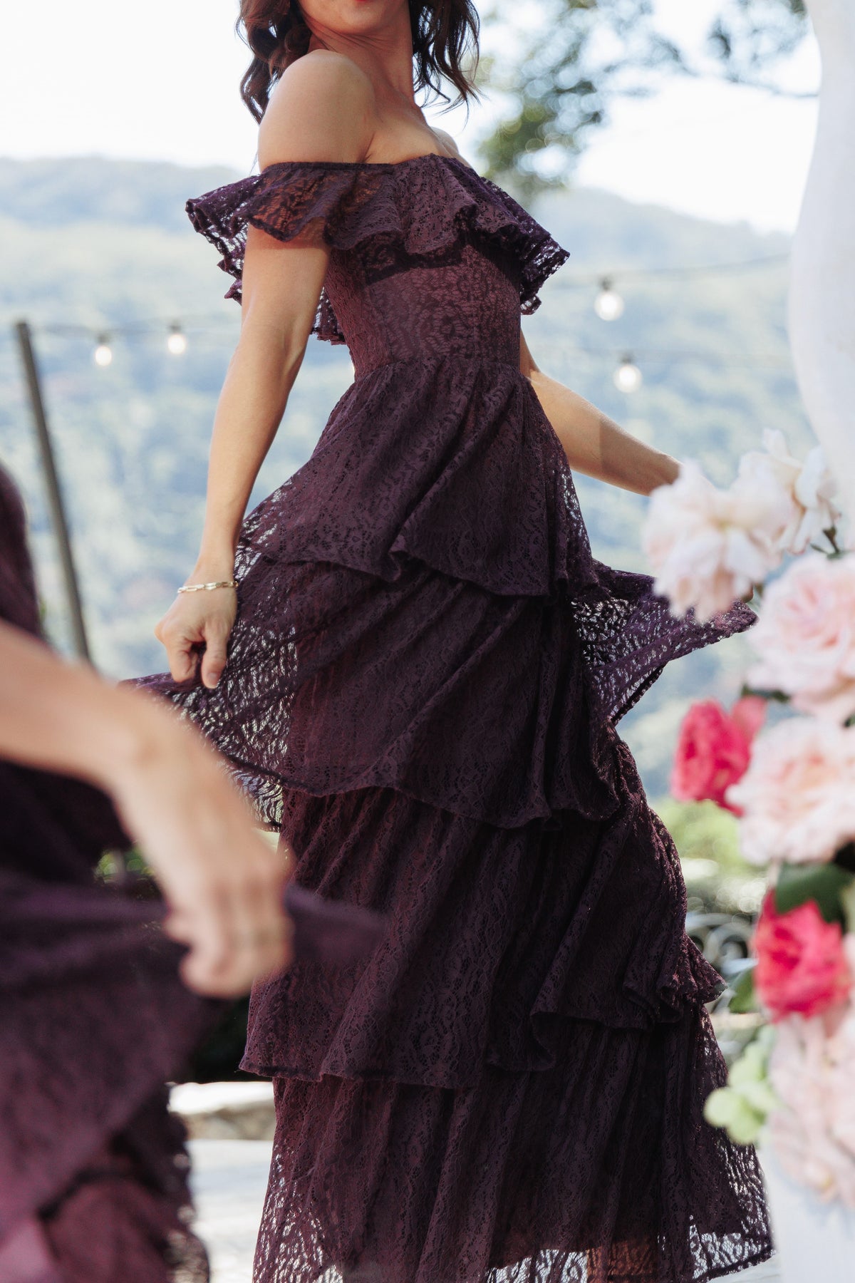 Miravelle Maxi Dress - Plum Lace