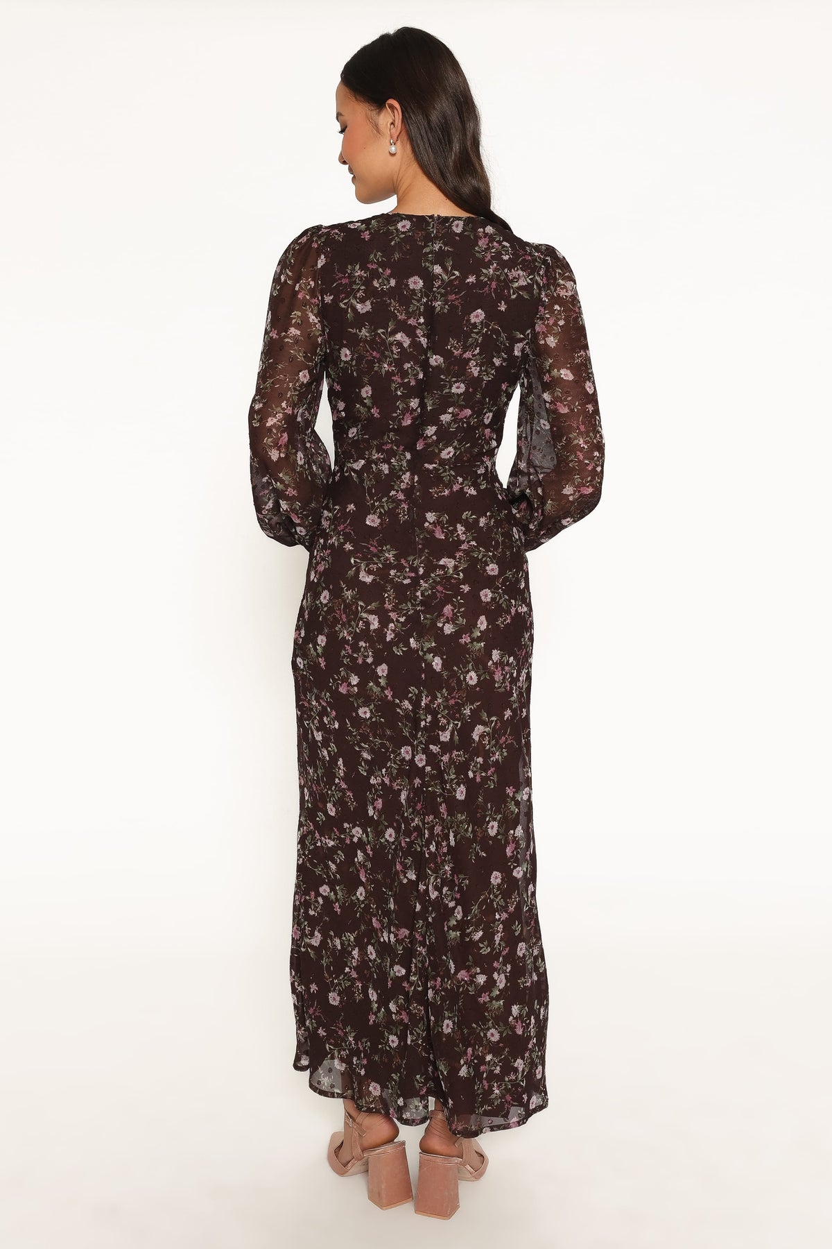 Rosalyn Maxi Dress - Brown Lilac Floral