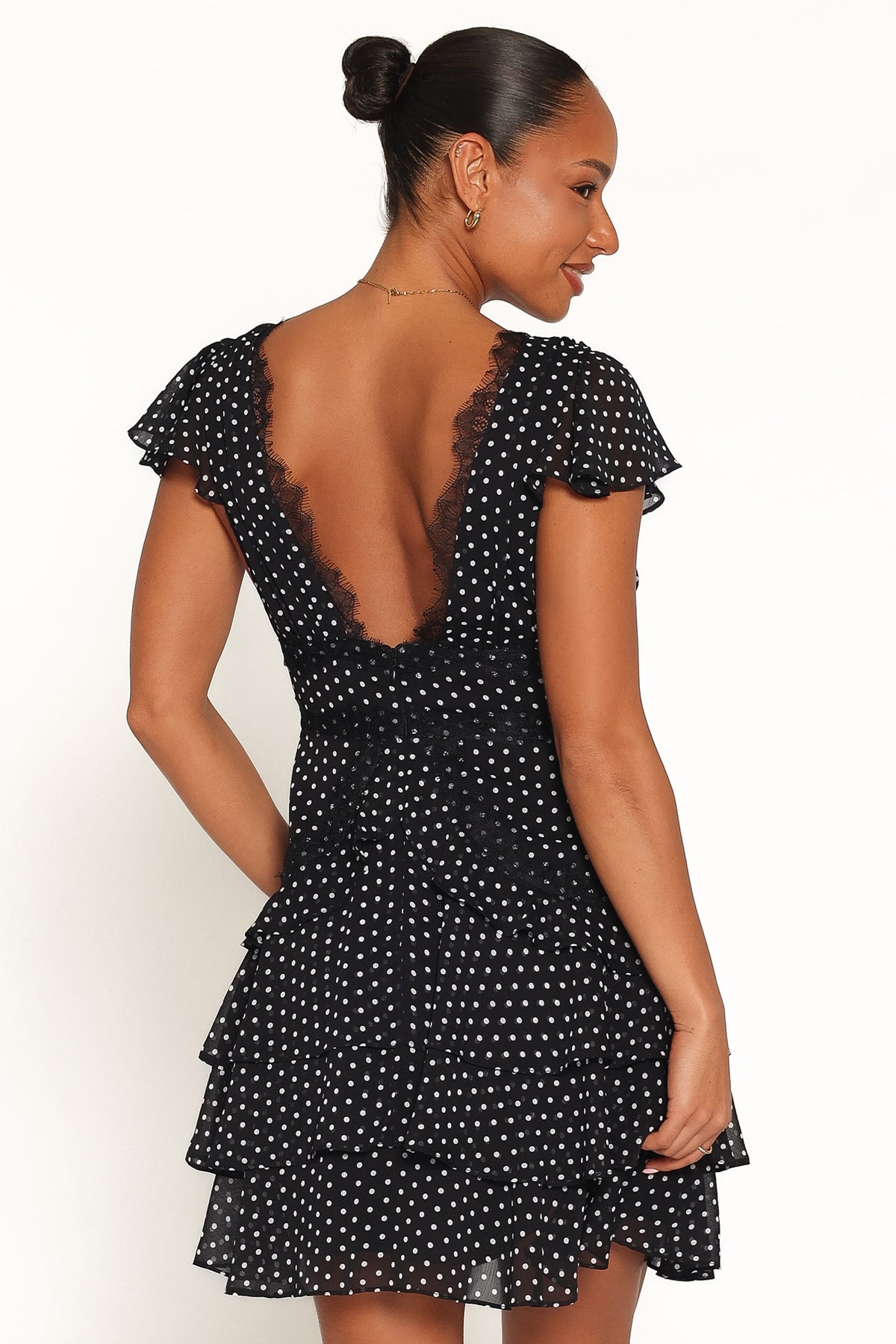 Saint Mini Dress - Black Polka Dot