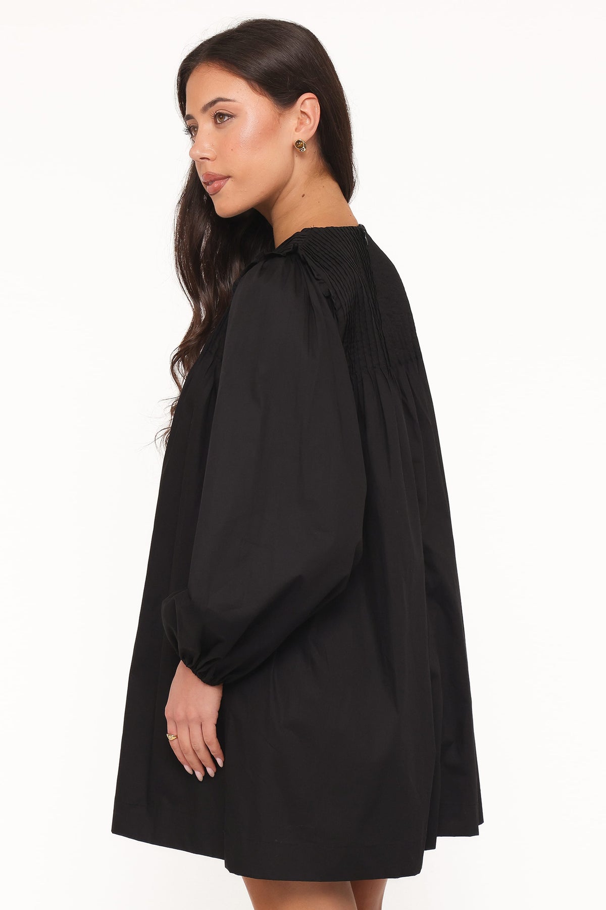 Wyatt Long Sleeve Mini Dress - Black
