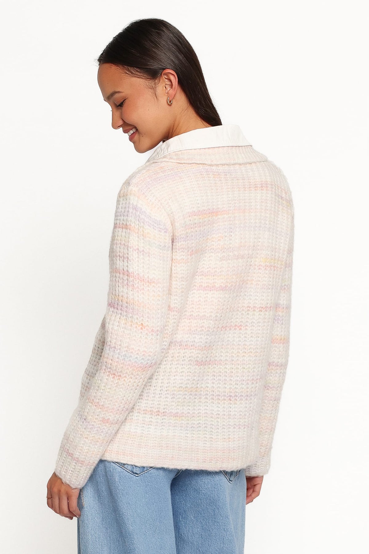 Alyx Spacedye Polo Sweater - Pink Multi