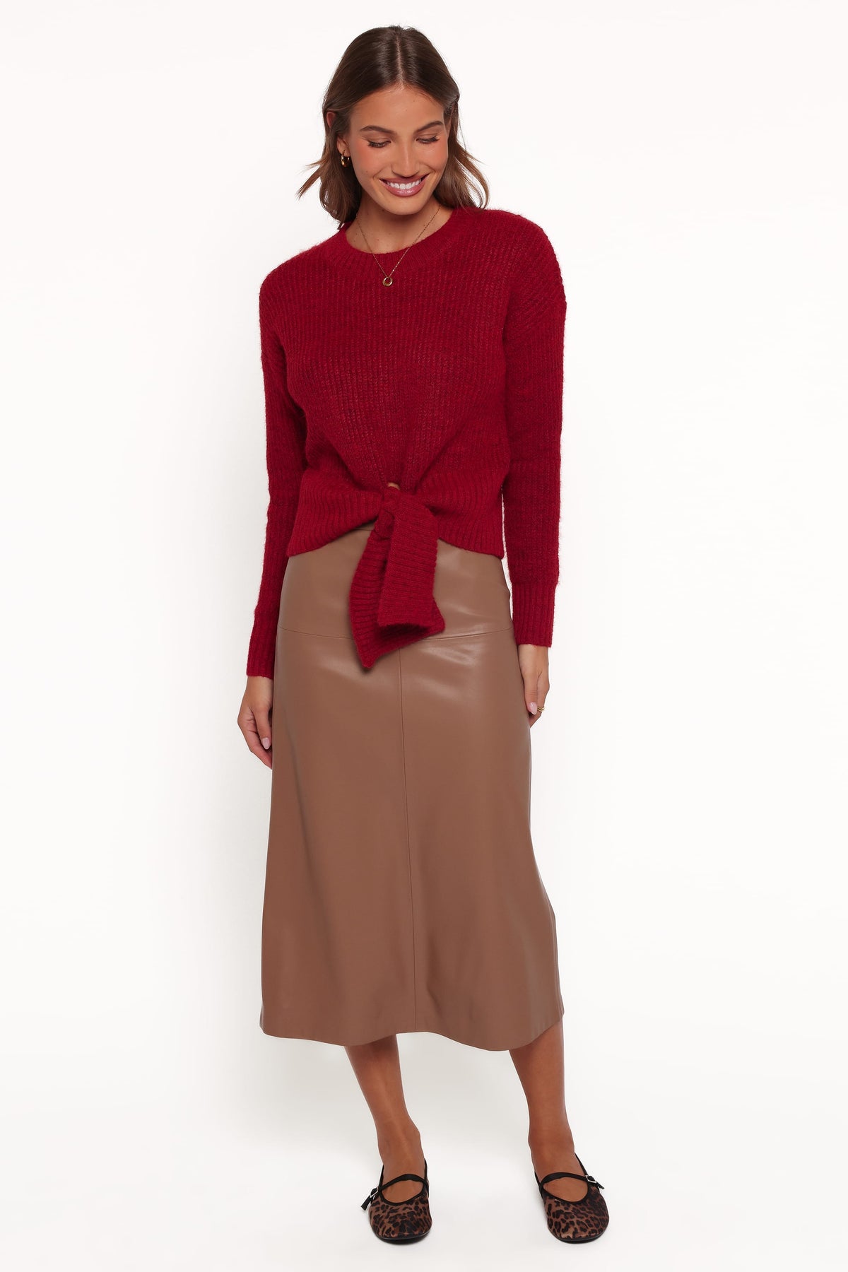 Captivate Knit Sweater - Red