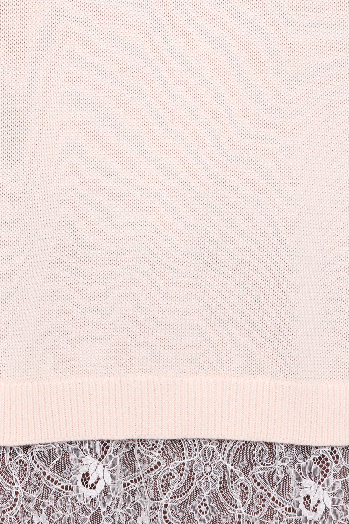 Mabel Lace Trim Sweater - Cream White