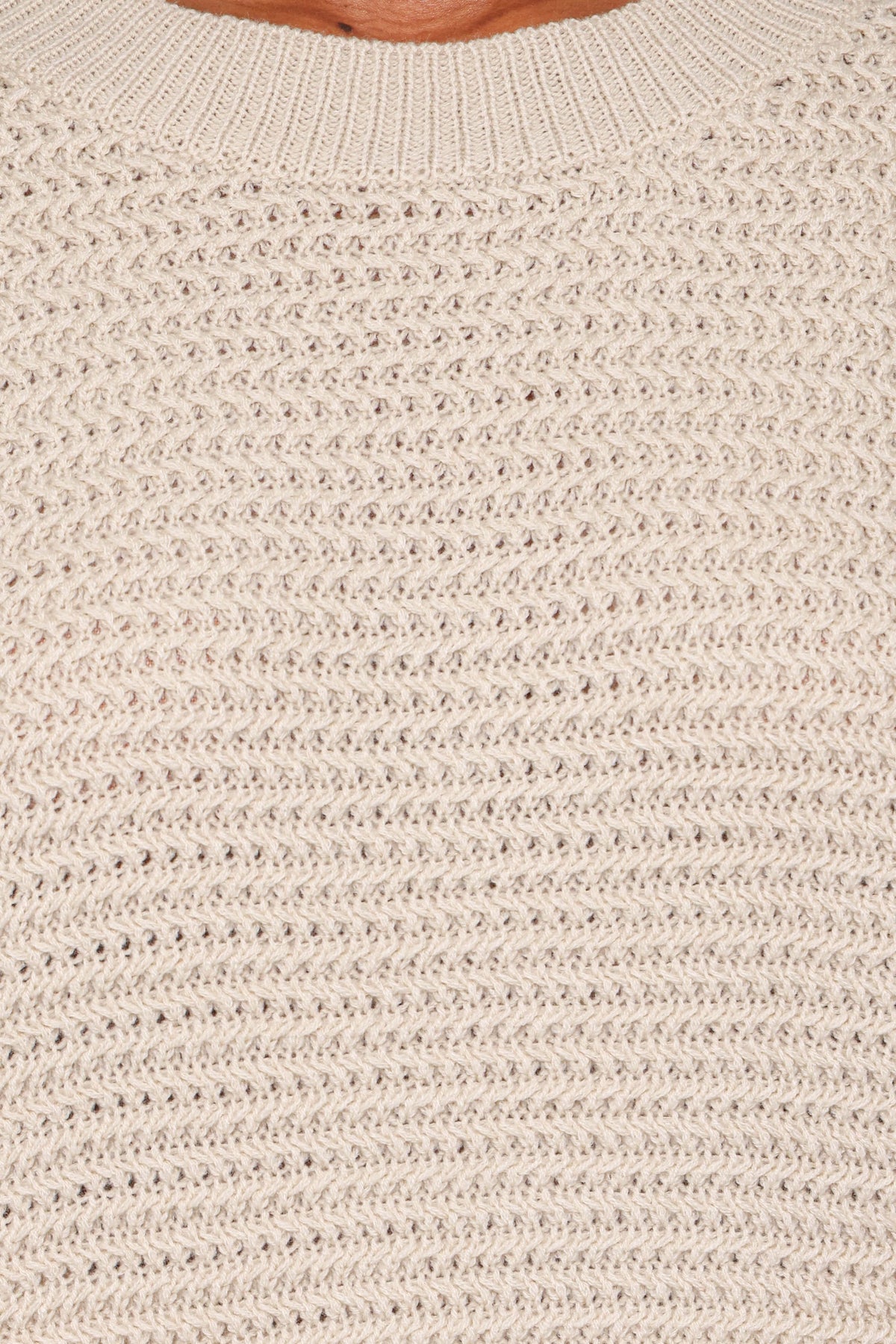 Melane Open Stitch Sweater - Beige