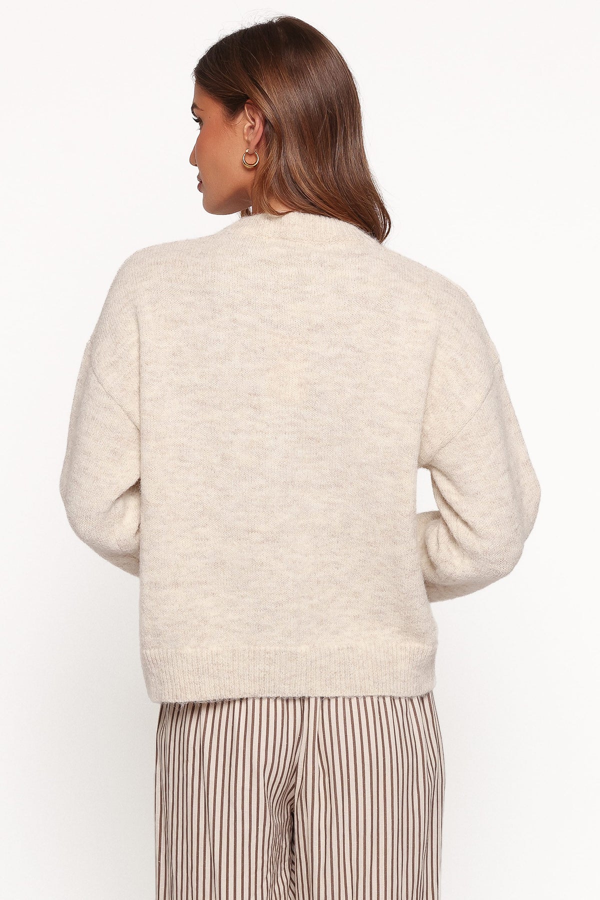 Rita Tie Cardigan - Beige Marle