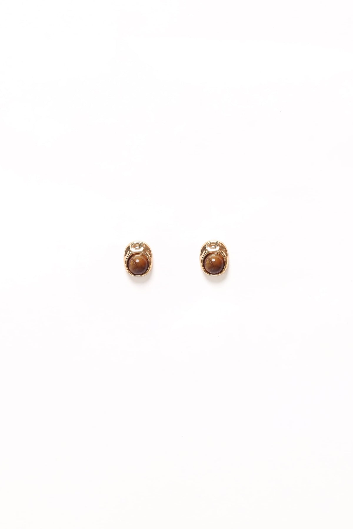 Nova Earrings - Brown/Gold