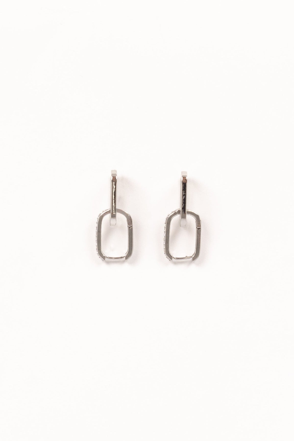 Teagan Double Hoop Earrings - Silver