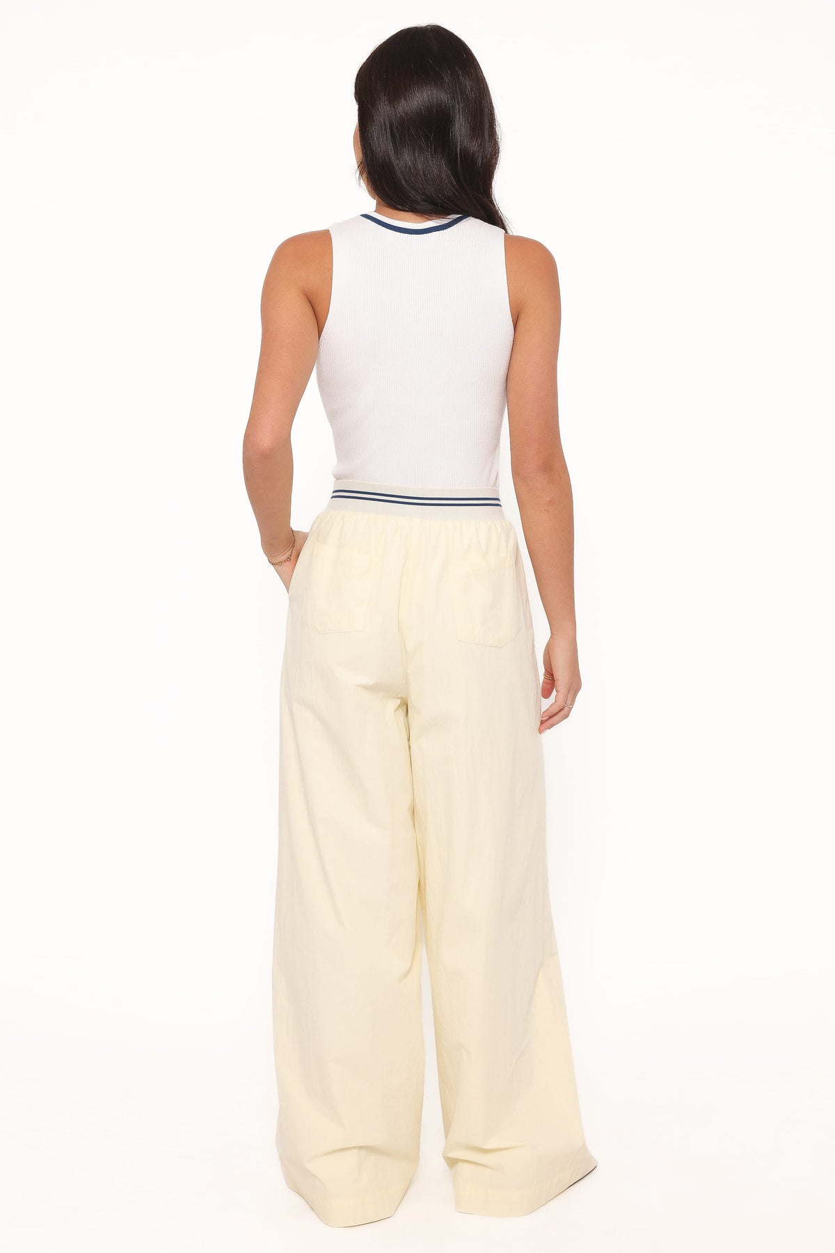 Adam Wide Leg Pant - Pale Yellow