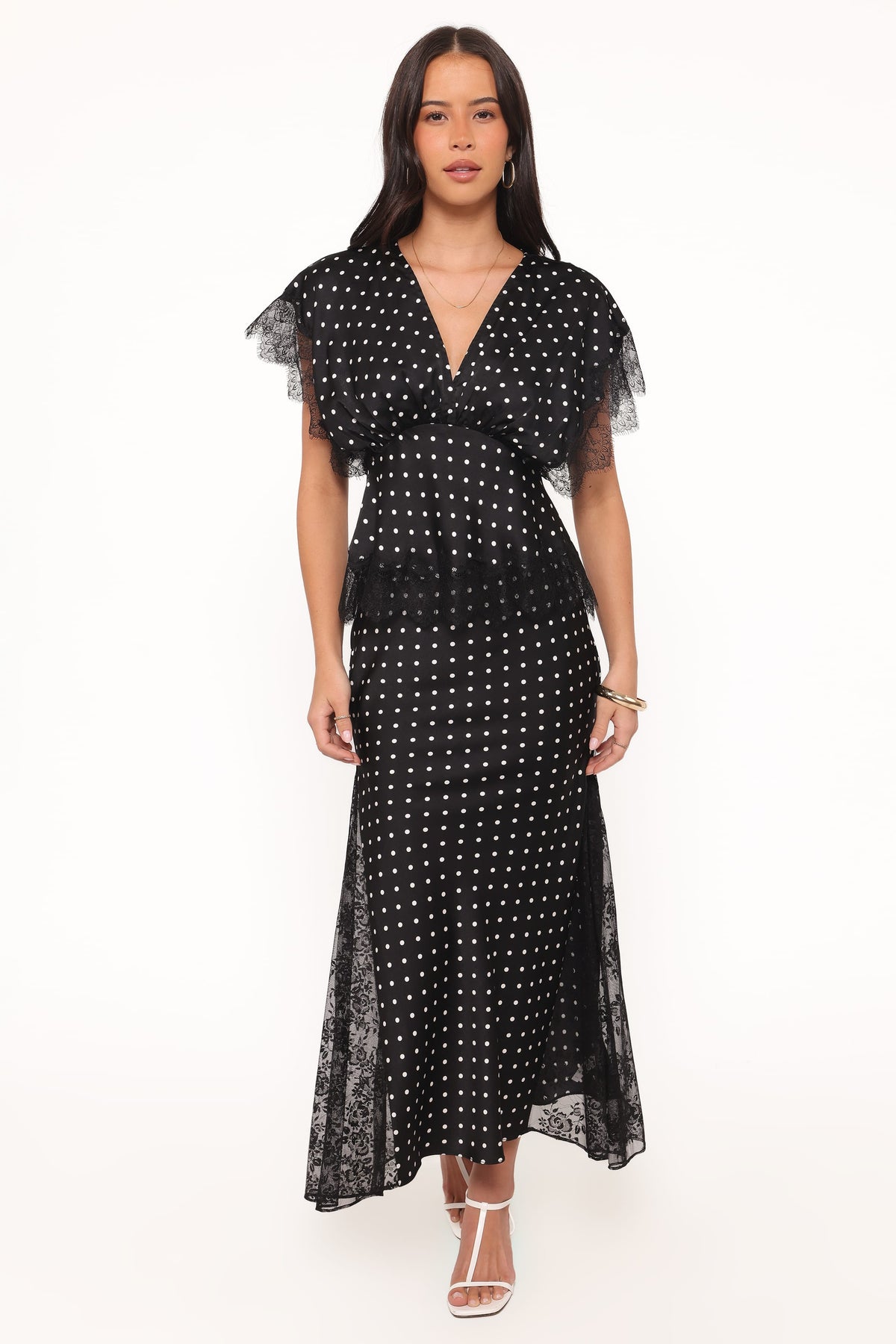 Ailbhe Lace Skirt - Black Polka Dot
