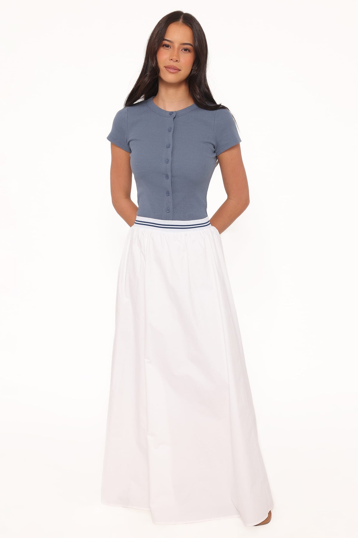 Christine Maxi Skirt - White