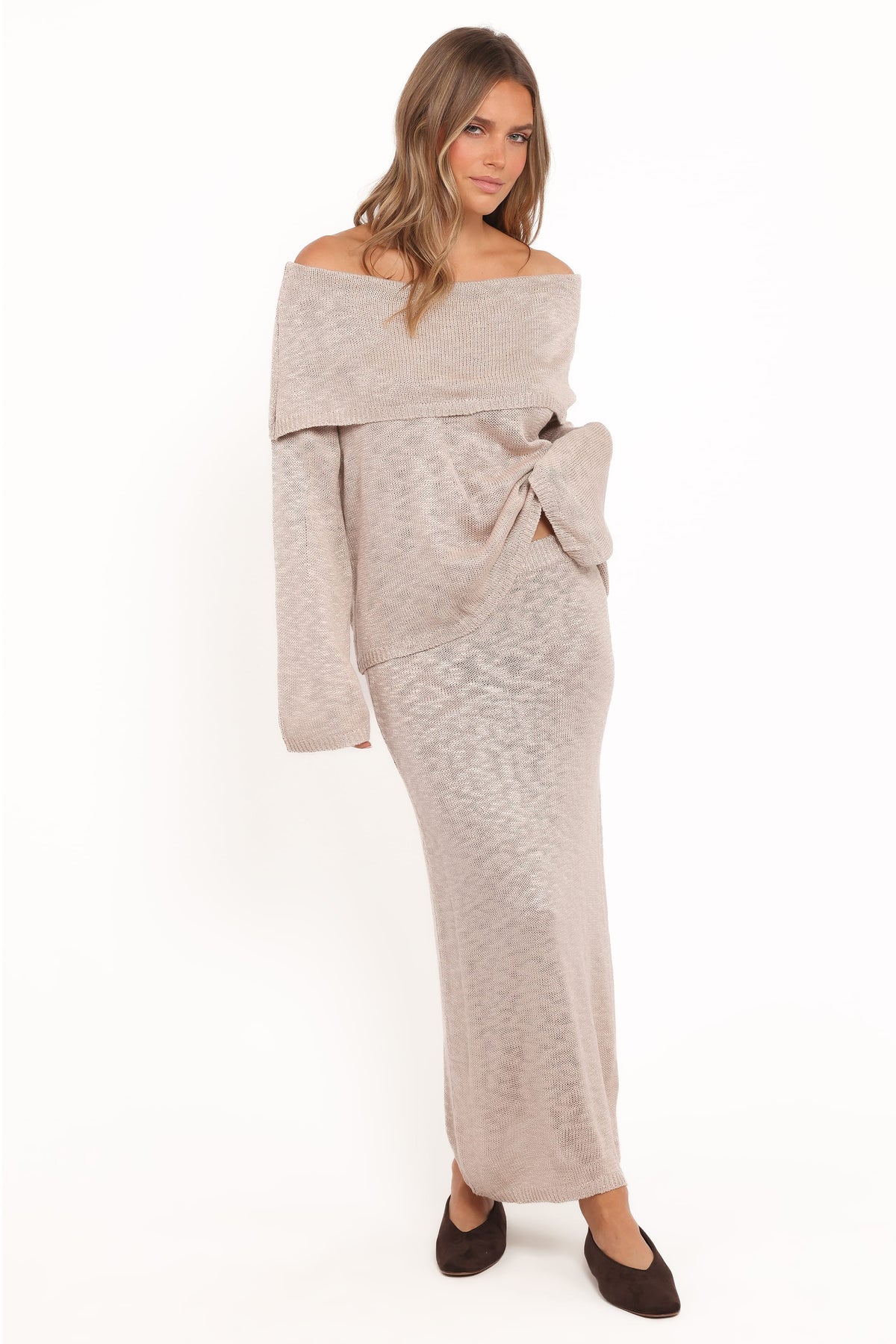 Indya Knit Skirt - Oatmeal