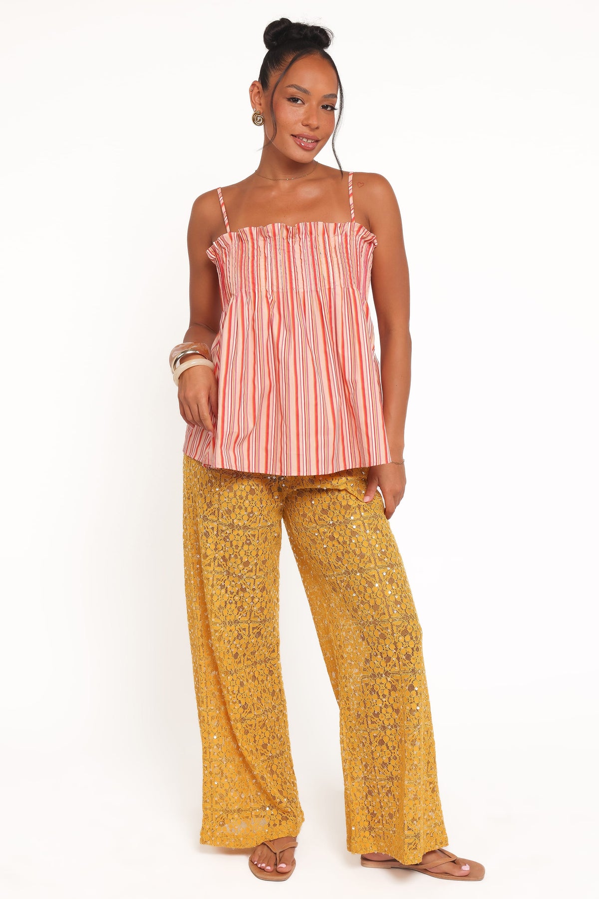 Jacinta Sequin Lace Pant - Mango